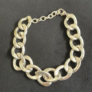 Bright silver choker - A Statement